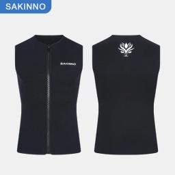 Fato de mergulho sem mangas para homens e mulheres, proteção solar, aquecimento, natação, surf, mergulho, Dri, Vest3, MMA - Image 2