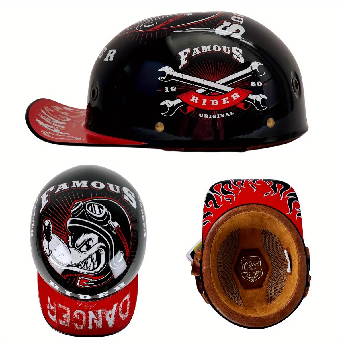 Capacete para Harley, meio capacete retrô, veículo elétrico, equitação, locomotiva, quatro estações, universal, atacado - Image 1