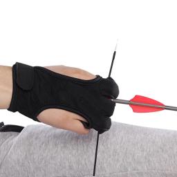 Acessórios Esportivos De Caça Durável, Recurve Bow 3 Dedos Luvas Protetoras, Tiro com Arco Protetor De Dedo, Tiro Protetor De Guarda De Mão - Image 2
