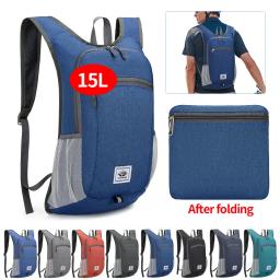 Ultraleve Mochila Portátil Dobrável, Dobrável Montanhismo Saco, Ao Ar Livre, Escalada, Ciclismo, Mochila de Viagem, 15L - Image 1