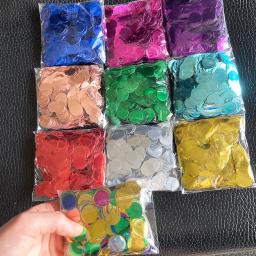 Confetti Metálico Redondo, Mesa Brilhante, Ponto De Confetis, Material De Artesanato, Casamento, Decoração De Balão De Aniversário, Ouro, Prata, Azul, Roxo, 50g - Image 2