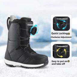 Calçado de esqui profissional masculino de alto desempenho, botas de neve entusiastas de esqui, aderência final, conforto desembaraçado, 1 par - Image 1