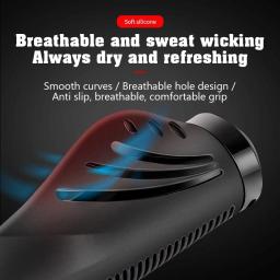 Liga de alumínio Bicicleta Handle Set, Silicone Borracha Handle, Universal Mountain Bike Acessórios, Novo, 24 - Image 3