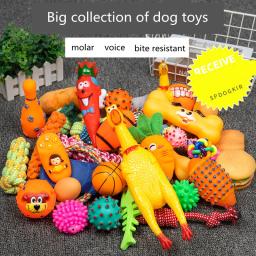 Bone Rope Squeaky Plush Toy Kit para Animais de Estimação, Brinquedos para cães, Puppy Interactive Molar Chewing Toy, cães pequenos e grandes, Pug Suprimentos - Image 1