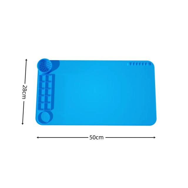 Esteira de Pintura Antiaderente para Crianças - Ferramenta de Artesanato em Silicone, Ideal para Mistura de Tintas Aquarela e Estampagem, 40x60cm