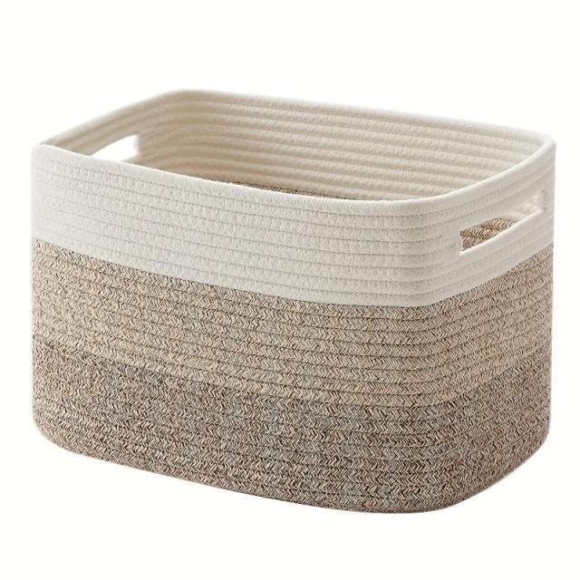 Bohemian Style Cesta de Armazenamento Woven Corda de Algodão Multi-Funcional Desktop
