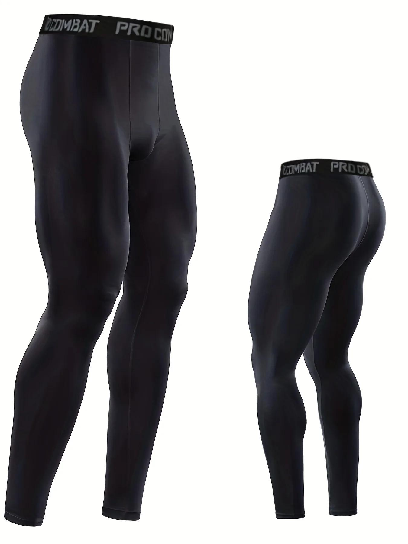 Leggings de compressão de alto desempenho para homens, calças justas, melhor desempenho em corrida, conforto - Image 1