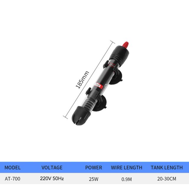 Aquecedor Submersível para Aquário com Controle Externo de Temperatura e Termostato Automático