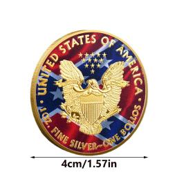 Moeda de lembrança da Estátua da Liberdade, Moedas Desafio, Moedas Pintadas América, 1oz, Presente Fino de Ano Novo, Coleção Requintada - Image 2