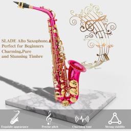 Saxofone Alto SLADE-Eb, instrumento profissional de sopro, alta qualidade latão E Flat Alto Sax, várias cores - Image 4
