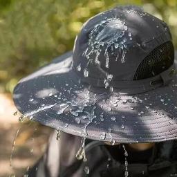 Chapéu de pescador ao ar livre aba larga balde chapéu com pescoço caminhadas capa ajustável ao ar livre pesca acampamento viagem anti uv chapéu boné - Image 4