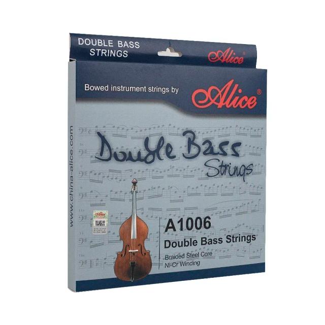 Alice A1006: Cordas de Contrabaixo de 4 Cordas Trançadas em Aço Ni-Cr para Concertos - Acessórios de Alta Qualidade para Contrabaixo
