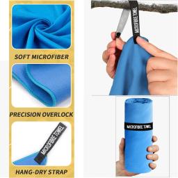 Toalha de secagem rápida portátil do esporte, absorvente super, banho, praia, curso, Gym, natação, corrida, ioga, Microfiber - Image 4