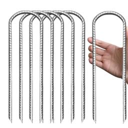 3 unidades aço para barraca estacas à unhas L/Ushape cerca metal estaca para barraca - Image 1