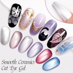 Esmalte de unha gel magnético de gato, cerâmica suave, brilhante, prata, luar, efeito olho de gato, imersão, verniz semi-permanente para arte em unhas - Image 2