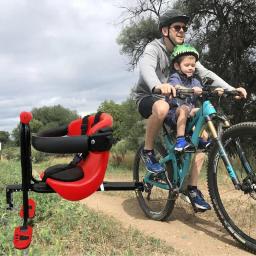 Assento de segurança de bicicleta ajustável para crianças, montagem frontal, Baby Carrier com corrimão, assento de bicicleta para crianças - Image 5