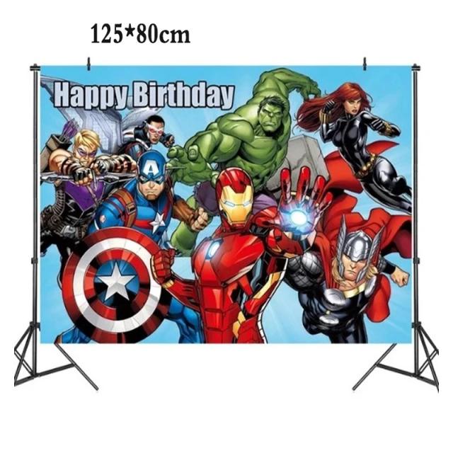 Decoração de Festa de Aniversário dos Vingadores: Balões de Filme de Alumínio, Talheres Temáticos e Suprimentos para Baby Shower
