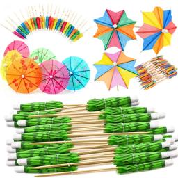 Conjunto de 20, 30 ou 50pcs de guarda-chuva para coquetel, comida, frutas, palito, decoração de festa, casamento, havaiano, aniversário - Image 1