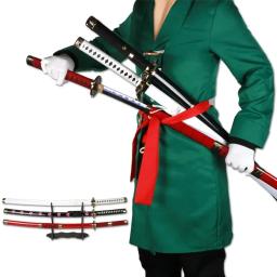 Anime Japonês Espada Samurai, Espadas Roronoa Zoro, Katana, Shusui, Enma, Kitetsu, Espada Livre, Suporte e Cinto, Feitos À Mão, Cosplay, 104cm - Image 3