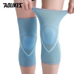 AOLIKES-Joelheiras Elásticas, Protetor De Manga De Suporte, Brace Primavera, Voleibol, Basquete, Correndo Almofada De Silicone, Novo - Image 1