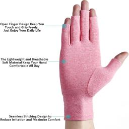 1 par de luvas de cobre para artrite, luvas de meio dedo sem dedos para mulheres, luvas de compressão para artrite, dor no túnel do carpel - Image 4