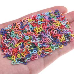 50-300 pçs pequenos pequenos mini pinos de olho ganchos ilhós parafuso rosqueado 10 cores prendedor prego para diy jóias fazendo descobertas - Image 2