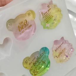 2 pçs bênção adesivo resina epóxi material de enchimento diy arte artesanato decorações jóias fazendo enchimento resina - Image 2