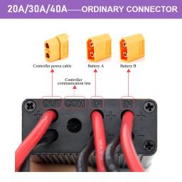 Módulo paralelo de bateria dupla XT60 para bicicleta elétrica, 20A, 30A, conexão 40A, 20V-72V DC - Image 5