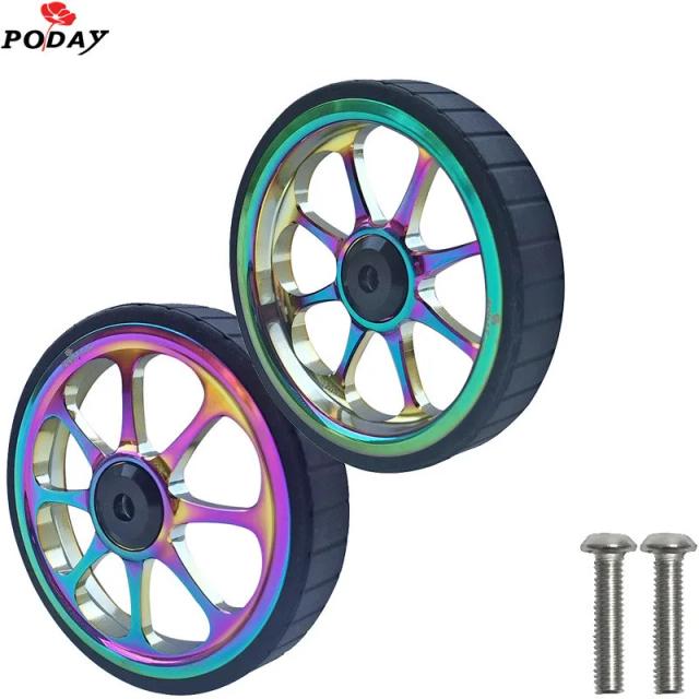 Roda Push Wheel para Bicicleta Dobrável: Compatível com Brompton, Birdwheel, Birdy e Easywheel - 82mm de Praticidade