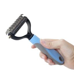 Animal de estimação gato depilação pente escova cão grooming derramamento de ferramentas filhote de cachorro cabelo derramamento trimmer corte de pele do animal de estimação desothing pentes - Image 3