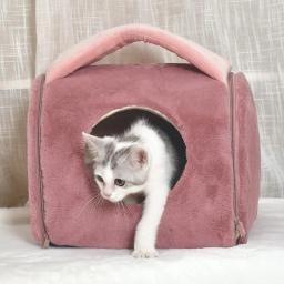 Cama fechada dobrável para animais de estimação, Dog House, Cat Bed, Dog Villa, Sleep Kennel, Removable Nest, Warm Sofa, Pet Supply, Winter - Image 5
