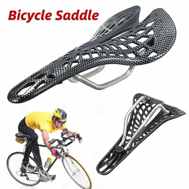 Selim de Bicicleta Spider Hollow Fibra de Carbono Leve Confortável Unissex