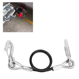 Trailer Towing Safety Cable, S Hook, Spring Safety Rope, RV, 3500lbs Peso Capacidade, 27, 6.6in, 70 centímetros - Image 1