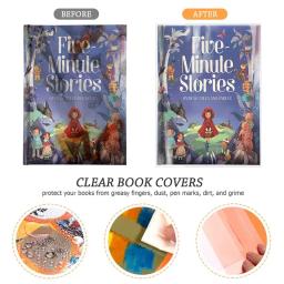Capa impermeável para Notebook, Estudante Capa de Livro Reutilizável, Manga Transparente, Seguro, Fácil de Instalar, 5Pcs por Conjunto - Image 5