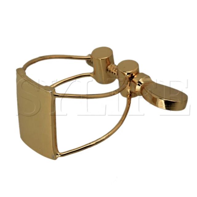 Clipe de Bocal de Saxofone em Metal com Design de Borboleta Banho de Ouro