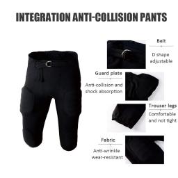 Calça de treino anticolisão masculina, Calça de segurança, Calça de futebol americano de proteção, Juventude, Futebol, Segurança - Image 2