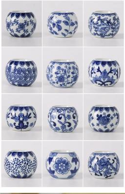 Castiçal cerâmico azul e branco, ornamentos de porcelana tradicional, padrões pintados à mão, decoração clássica de vaso - Image 6