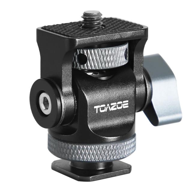 Clamp Giratória e Ajustável para Câmeras DSLR com Base de Sapato Frio e Suporte para Monitor e Luzes Flash