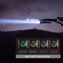 Recarregável Caça Lanterna LED, 2300Lumens, Tocha Tática, Luz Poderosa por 18650 Bateria para Acampar, Auto Defesa - Image 4