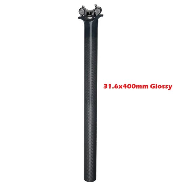 Espigão de Selim Full Carbon Fiber para Bicicleta de Estrada e MTB - Acabamento Fosco/Brilhante - 25.4/27.2/30.8/31.6mm