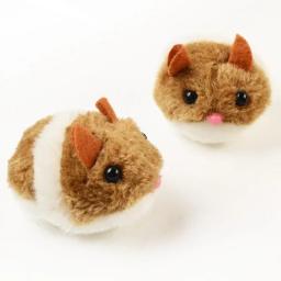 Brinquedo interativo hamster de pelúcia para pet, Mouse mecânico para gatinho, Brinquedo de simulação de segurança, Vai virar e fugir - Image 1