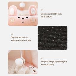 Cama de cama de gato com bola de pelúcia, semi-fechada, macia e aconchegante, cama de cachorro e gatinho, removível e fofa - Image 5