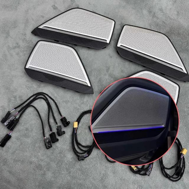 Iluminação Interior Personalizada para Audi: Tampa Clara do Chifre com Sincronização Original e 30 Cores Disponíveis para A6, C8, A7 e A4