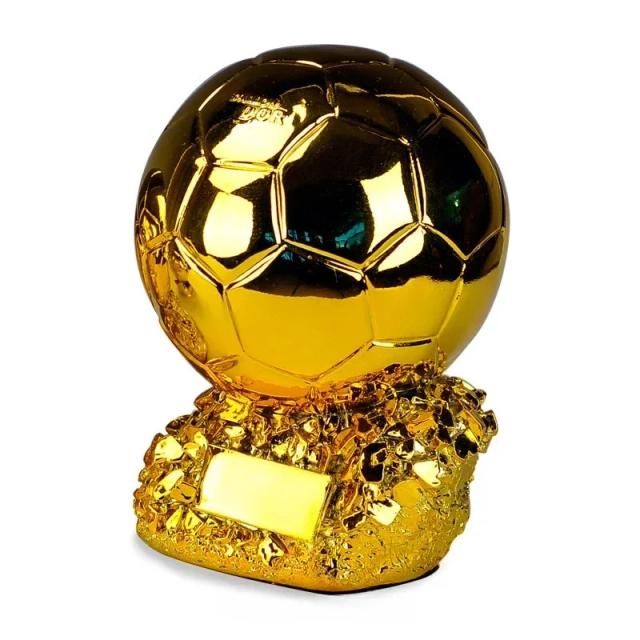 Estátua de Resina do Troféu de Futebol para Decoração Interna e Externa - Disponível em 15 cm, 20 cm e 25 cm