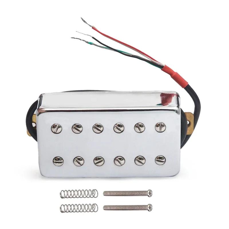 Captador Humbucker para guitarra elétrica LP, bobina dupla, 12 furos, 50mm, 52mm, pescoço, ponte, preto, cromo - Image 1