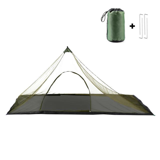 Tenda de Camping Outdoor em Malha com Mochila e Bolsa para Caminhadas e Pesca