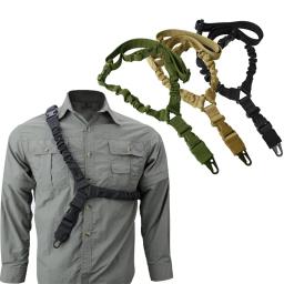 Alça de ombro do estilingue da arma do tiro, engrenagem tática, corda do rifle, fivela do metal, caça acessórios, engrenagem tática, único ponto - Image 1
