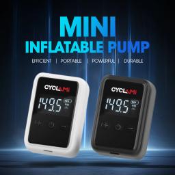 Bolso portátil bicicleta elétrica bomba de ar com calibre Digital, recarregável pneu Compressor, pneu Inflator para bicicleta, 150 PSI - Image 1