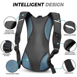 Mochila de caminhada leve impermeável para homens e mulheres, mochila de acampamento ao ar livre, 5L, 1pc - Image 5