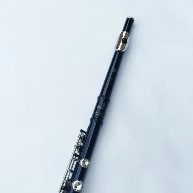 Flauta de Concertos Japão 212 Preta com 16 Buracos e Chave Niquelada em Dó e Si Bemol com Estojo Musical